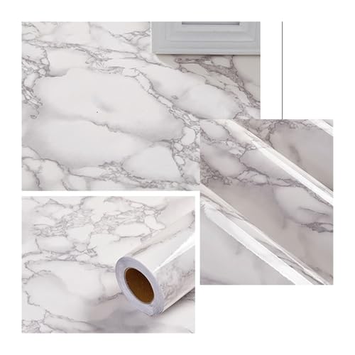 Rénovation carrelage et placard avec le film adhésif cuisine marbre A1
