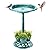 Demeyad Bird Bath for Outside with 4 Removable Flower Planters 28in Polyresin Lightweight Vintage Birdbath Stake Standing Bowl and Water Feeder Yard Gardan Decor Green