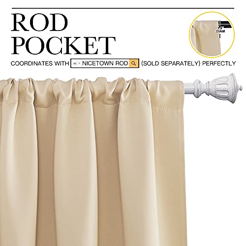 image for NICETOWN Room Darkening Curtains for Bedroom - Triple Weave Home Decor