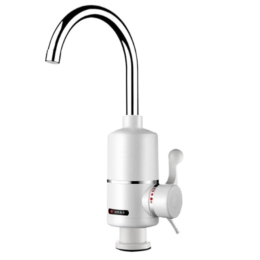 Zghnashun Lamp Display Electric Tap Tankless Electric Water Heater Kitchen Instant Hot Tap Faucet Instantaneous 3000W Heating(Lamp Display)
