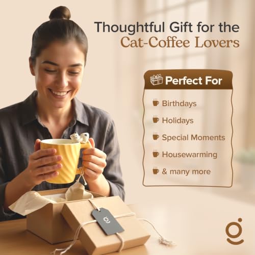 Yellow Cat Mug, Cute Coffee Mugs, Large Coffee Cup with 3D Animal, 14 oz by Goodscious - Used condition - Image 6