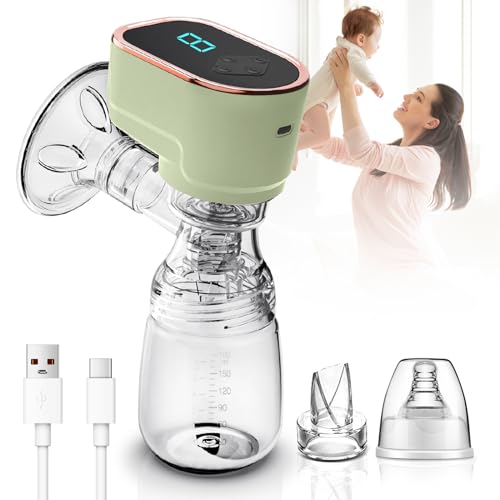 HyAdierTech Tiralatte Elettrico, Tiralatte Ricaricabile con 3 Modalità e 9 Livelli, Forte Aspirazione Pompa per...