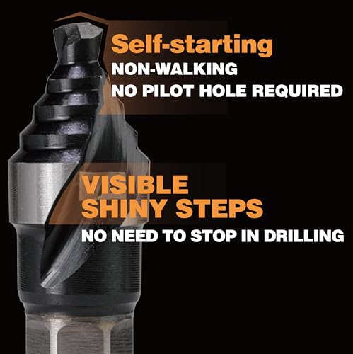 Image of 3 /8 inch Single Size M35 Step Drill Bit Unibit for Hole Drilling