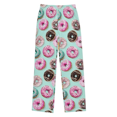 Pajama Bottoms, Pajamas Long Pant Colorful Donuts Lounge Wear Casual Cartoon Sleep Pants Soft Pjs Sleepwear