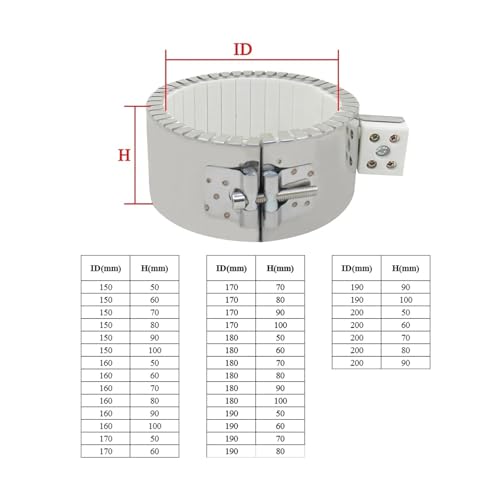 Anillo calefactor cerámico ID110 H60mm para evitar caídas de temperatura en inyección 5