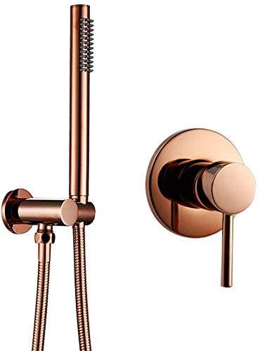 Robinets de douche or rose avec kit de valve de douche en laiton massif