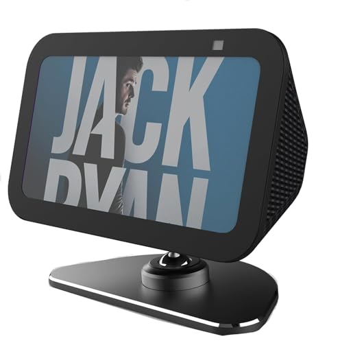 Support pour Echo Show 5 (3 Gen) argenté avec port de charge USB intégré sans vis