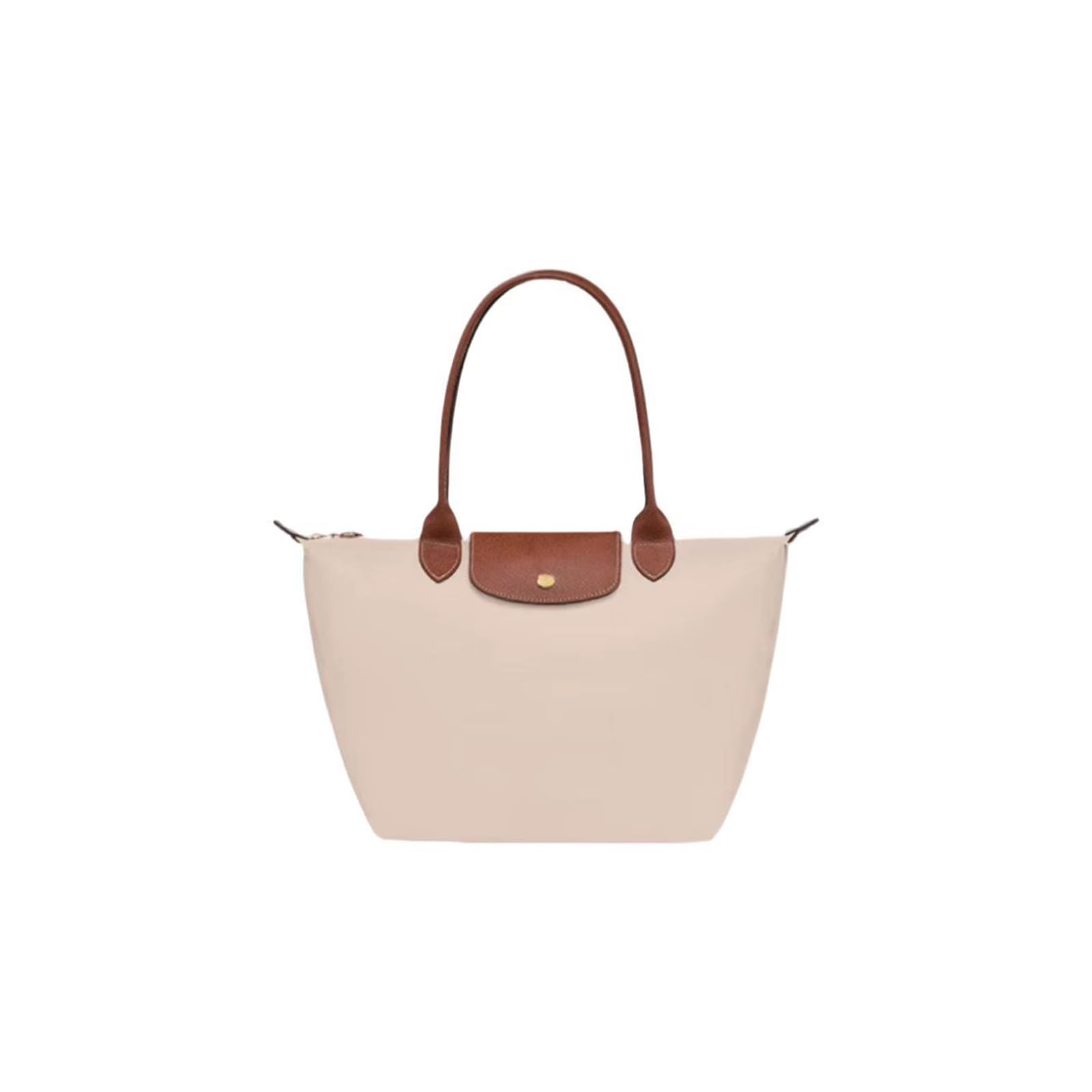 Women's Nylon Tote Bag, Large Capacity Waterproof Shoulder Bags, Spacious Handbag with Metal Zipper & Compartments