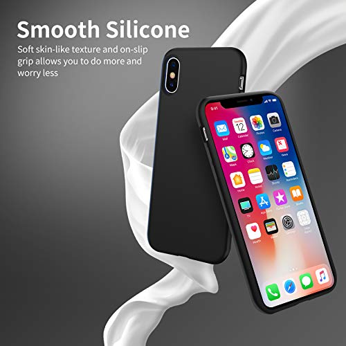 Otofly Iphone Xs Max Case,Ultra Slim Fit Iphone Case Liquid Silicone Gel Cover With Full Body Protection Anti-Scratch Shockproof Case Compatible With Iphone Xs Max, [Upgraded Version] (Black) #TOP3