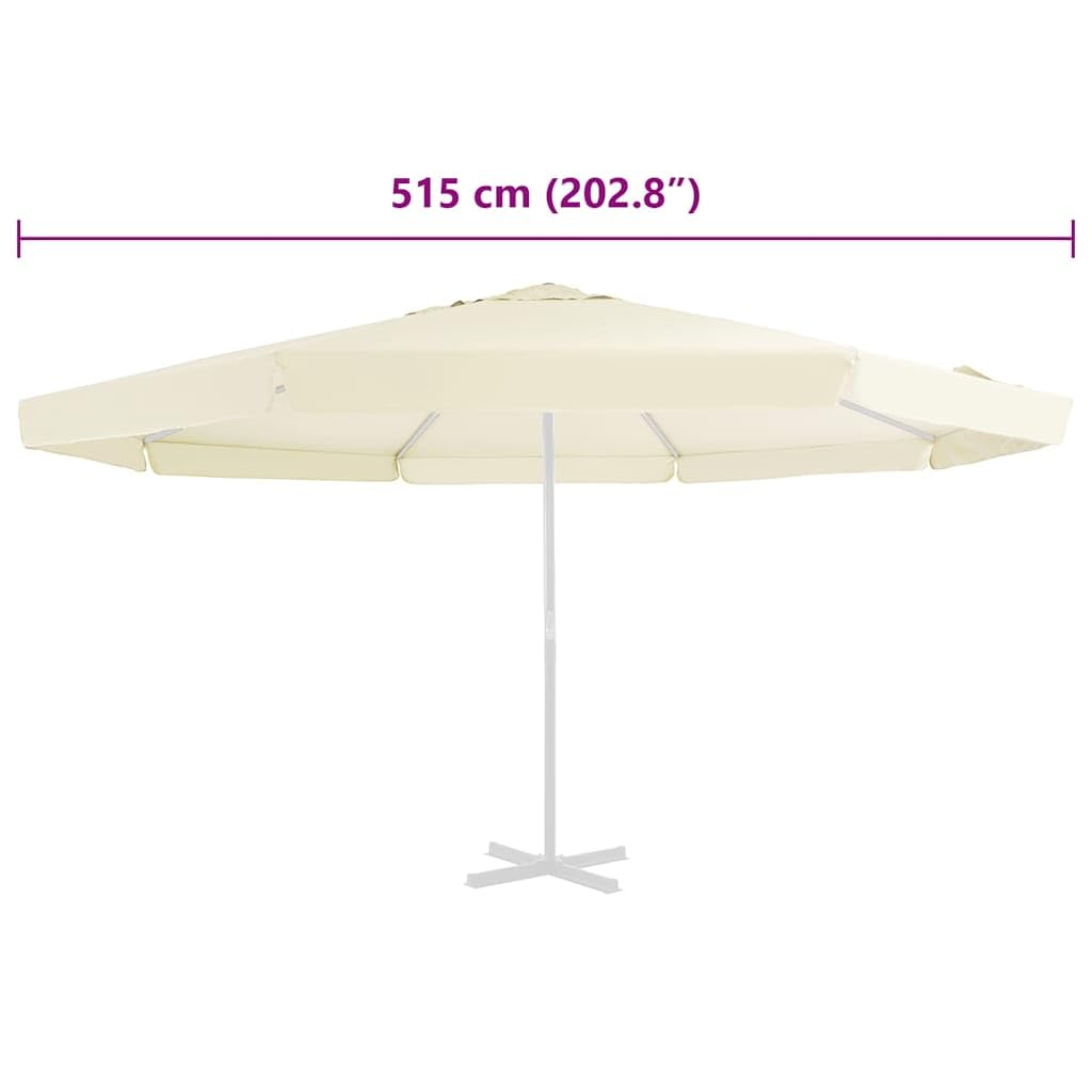 vidaXL Telo di Ricambio per Tenda da Sole Sabbia 500 cm