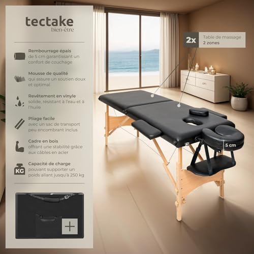 Table de Massage 2 Zones Pliante – Image 4