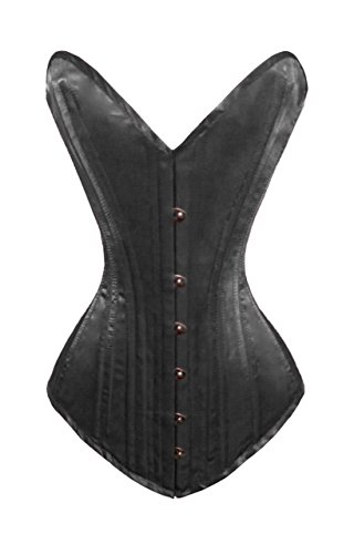 luvsecretlingerie Heavy Duty 26 Double Steel Boned Waist Training Satin Long Overbust Wider Hips Shaper Corset #8137