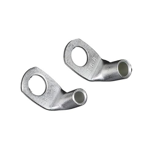 2pcs Wire Terminals L-Type 90Degree Tinned Copper Lug Right Angle Automotive Crimp Terminal Crimp Electric Cable Connector(LT95-8,5 Pieces)