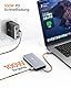 NOVOO Docking Station 4K@60Hz Triple Display USB C Hub Dual HDMI mit 4K@120Hz DisplayPort Multiport Adapter, 2 HDMI 4K@60Hz,Gigabit Ethernet,100WPD,SD/TF,4xUSB für MacBook, andere USB C Laptops