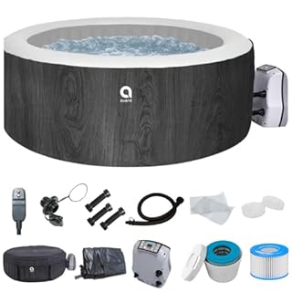 Inflatable Hot Tub Spa | Jets Inflatable Whirlpool Hot Tub | 2 to 3 Person Spa with Dual-Heating Technology, Smart Filtration, Insulated Tub Cover | 686 Liter, 105 Jets, 49 inch