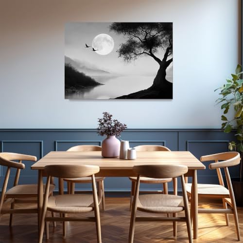 Cuadros de atardecer abstracto para un salón bohemio moderno y relajante 2