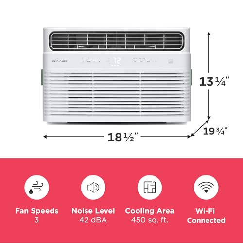 Frigidaire 10,000 BTU Smart Inverter Window Air Conditioner with Wi-Fi and Energy Star Certification, Cools Up to 450 Sq. Ft., Ultra Quiet Operation, White - image 4