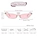 Freckles Mark 90s Vintage Retro Narrow Cat Eye Sunglasses for Women Small Fashion Sun Glasses (Pink, 52)