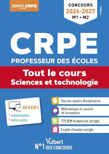 livre CRPE 2026-2027 - Sciences et technologie - Tout le cours (M1 et M2): Concours Professeur des écoles - Admissibilité - Epreuve écrite d’application