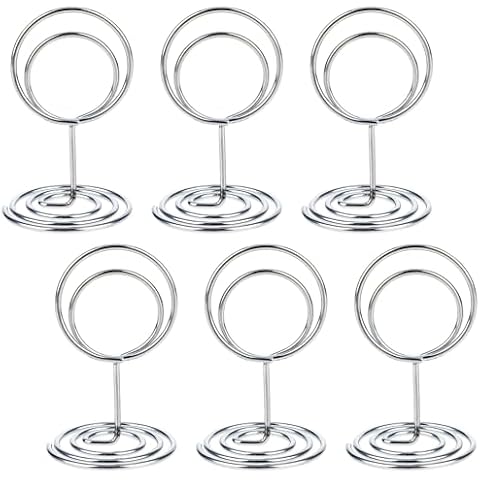Dimeho 20 Pack Silver Place Card Holders Cover