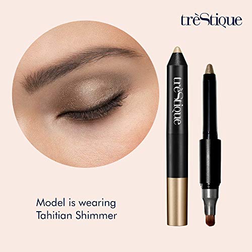 Tre'stique Trestique Shimmer Shadow Crayon, Eyeshadow Stick With Built-In Blending Brush, Eye Makeup Pencil, Shimmer Eye Brightener Crayon, Shadow Stick, Eyeshadow Pencil #TOP3
