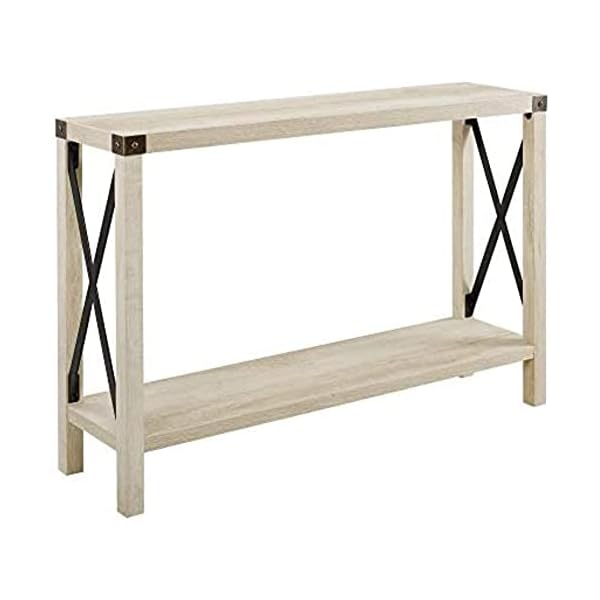 Walker Edison Sedalia Farmhouse Hallway Entry Home Accent Table, 46 Inch, White Walker Edison Sedalia Farmhouse Hallway Entry Home Accent Table, 46 Inch, White