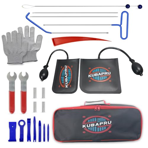 Kubapru Car Repair Tool kit, 22 Pieces, Stainless Steel Tools, Multifunctional Tools Set, Air Wedge