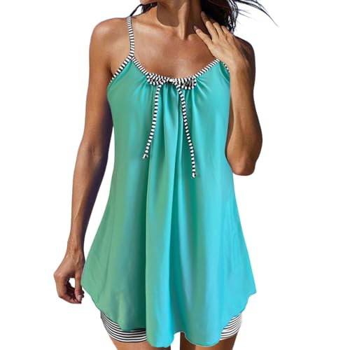 Tankini 2 pièces à bretelles rembourrées, le maillot de bain confortable et ajusté