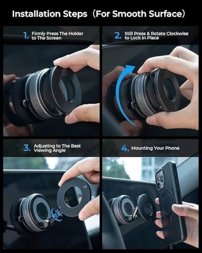 Image of Prime Series 2026 Upgraded 360 Magnetic Car Mobile Holder for Dashboard Vacuum Suction Phone Holder Mount Hand Free Magnetic Cell Phone Stand with Strong Grip Shockproof Suction Cup for Car, Office