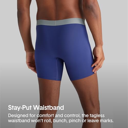 Tommy John Men's Sport Micro 6" Mid-Length Boxer Brief Underwear, 3-Pack3