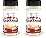 Amazon Grocery, Grated Parmesan & Romano Cheese Shaker, 8 Oz (Pack of 2)