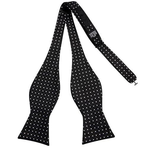 Image of Dubulle Self Tie Bow Ties and Lapel Pin for Men Paisley Solid Mens Bowtie and Handkerchief Cufflinks Set Wedding