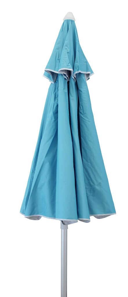 Sombrilla de playa redonda de 180 cm con poste de aluminio, lona de poliéster y varillas de fibra de vidrio Casual