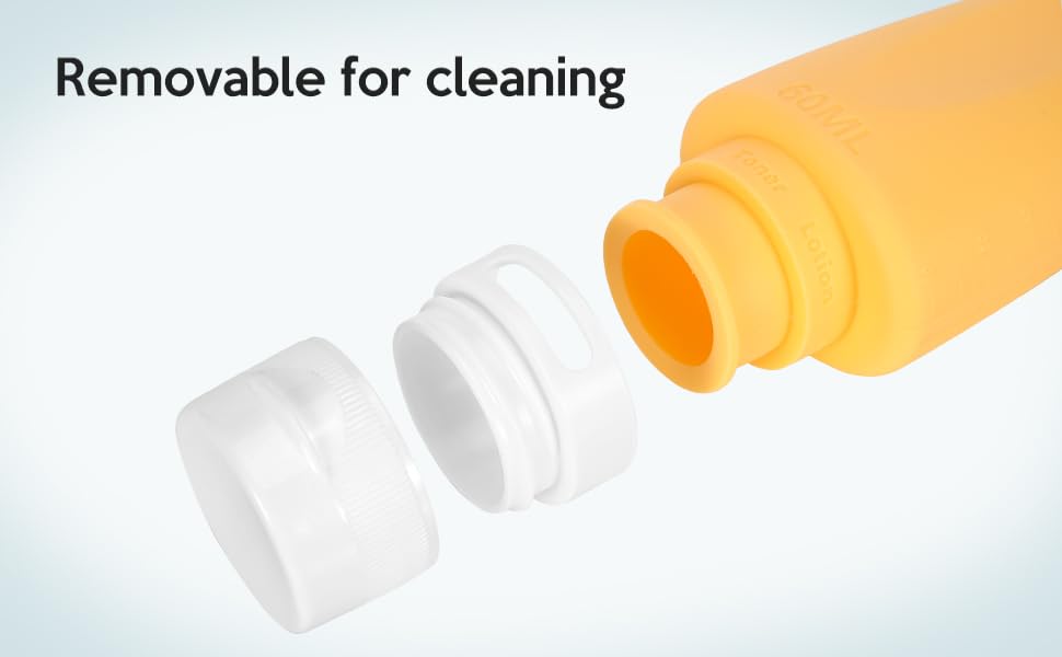 Miniatura 3 de Kit de artículos de tocador de tamaño de viaje, a prueba de fugas, juegos de champú y acondicionador de tamaño de viaje, botella de silicona de 2