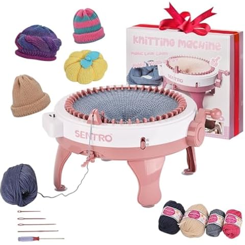 SENTRO Knitting Machine 48 Needles Smart Weaving Loom Crochet Loom Knitting Loom Machine Kit for Kids Adults DIY Scarf Hat Sock Cover