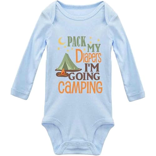 Pack Diaper Going Camping Cute Bodysuit Girl boy Infant Toddler Baby Clothes Creeper