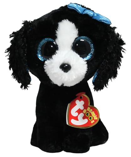 Ty 37191 - Tracey, Hund mit Glitzeraugen, Beanie Boos, 15 cm, schwarz,