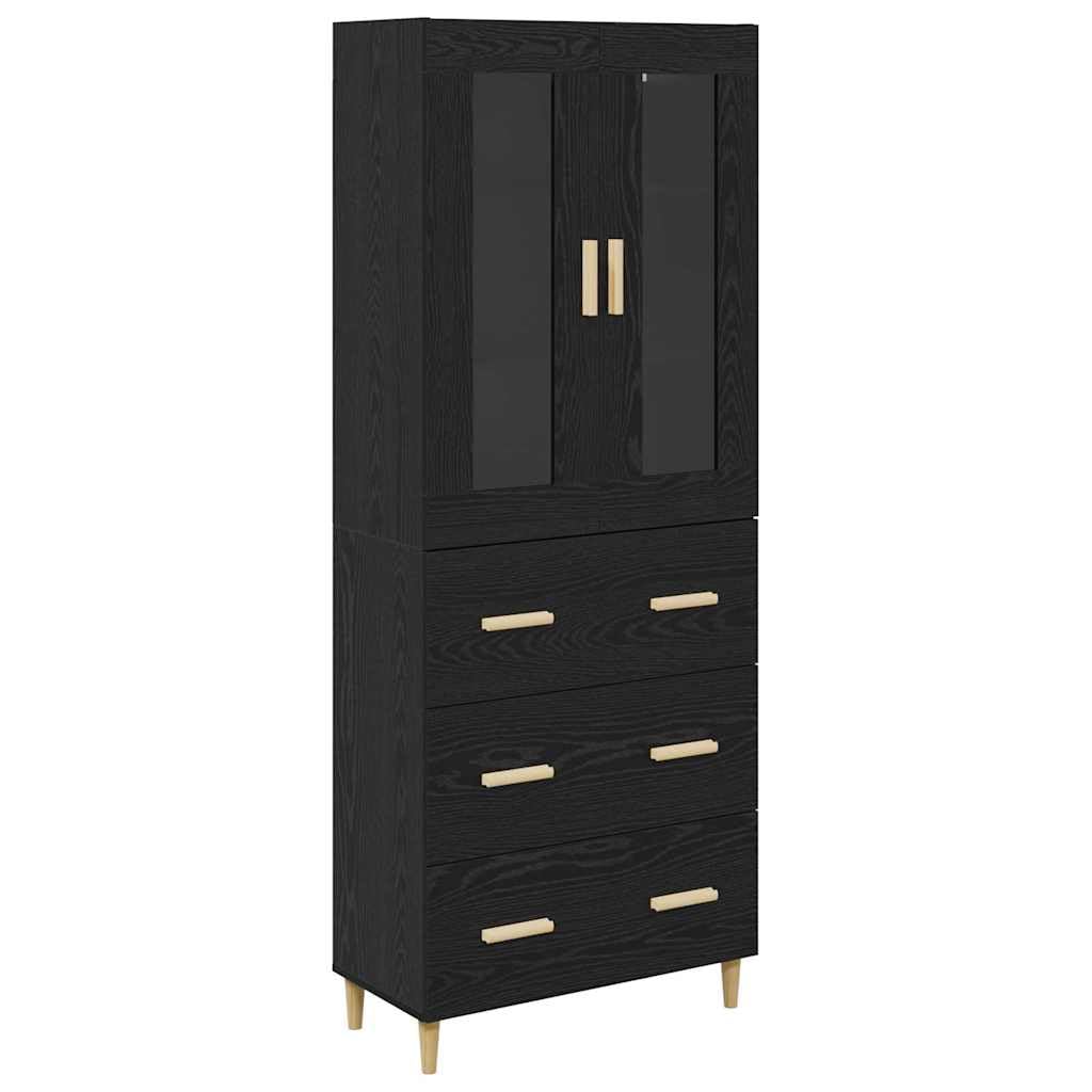 Highboard - Tabla de madera de roble (69,5 x 34 x 180 cm), color