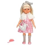ColorBaby Mara, Muñeca Infantil 32 cm, Articulada, Peine Incluido, Bolso en Forma de corazón, Diadema con Lazo, Muñecas realistas, Juguetes niños 3 años, Regalos Navidad Infantiles (47446)