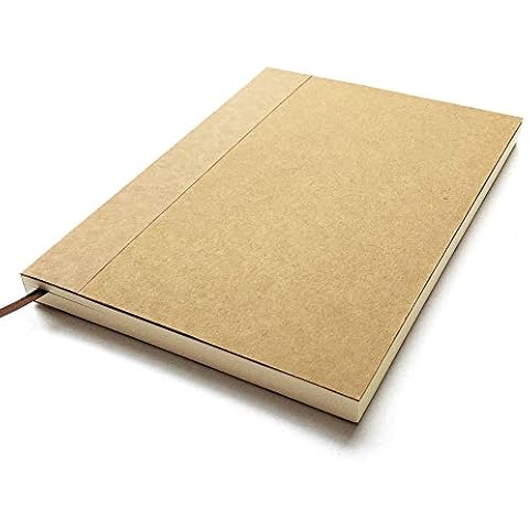 Blank Paper Refill – for Sovereign-Gear Refillable Leather Journal – Eco Friendly Acid-Free & Tree-Free Recycled Sheets A5 Unlined Notepad 8.25 x 5.75” with 240 Soft Pages and Bookmark Cover