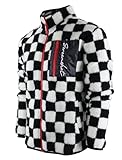 SCREENSHOT-J11355 Mens Urban Sherpa Fleece Varsity Jacket - Streetwear Design Mock Neck Full Zipper Linned Fashion Jacket-Checker-Large