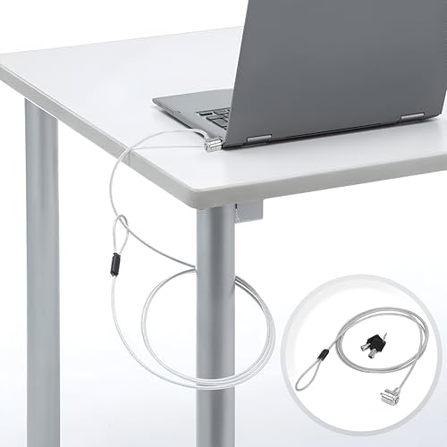 Image of Storite 2M Security Lock for ThinkPad Laptops | Durable Alloy Cable with Key Lock System and 2 Keys | Anti-Theft Protection, Silver