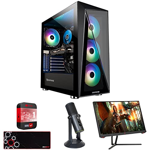 iBUYPOWER 221i Prebuilt Gaming PC - Nvidia RTX 2060 6GB, Intel i7-11700F, 16GB DDR4 Bundle with Deco Gear 25