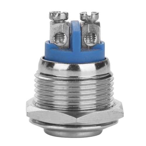 KUIDAMOS Wodoodporny Metalowy Przełącznik Przyciskowy do Sterowania Przekaźnikiem Samochodowym 5 Sztuk 16mm 250V Metalowy Przełącznik Przyciskowy do Osłony Wejściowej (Gaotou)