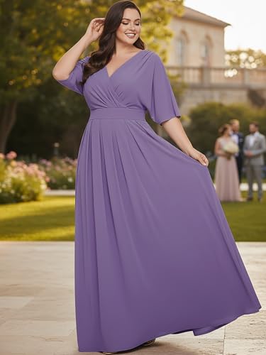 Image of KOH KOH Womens Long Pleated Flowy Modest Evening Wedding Guest Maxi Dress