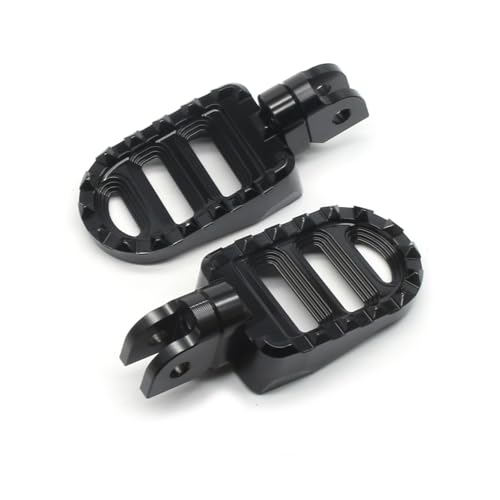 Image of MZS Motorcycle Front Foot Pegs, Roating Rider Footpegs MX Serrated Wide Pedal Accessories Black CNC Compatible with GSX-8S GSX8S GSX-S1000 GSX-S1000F GSXS1000 GSX-S750 GSXS750 SV650 SV650X KATANA