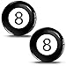 SkinoEu® 2 x 30mm 3D Gel Silicona Stickers Pegatinas Adhesivo Billiard Ball Numero 8 Bola de Billar Deporte Autos Coches Moto Ciclomotores Bicicletas Ordenador Portátil Tuning KS 40