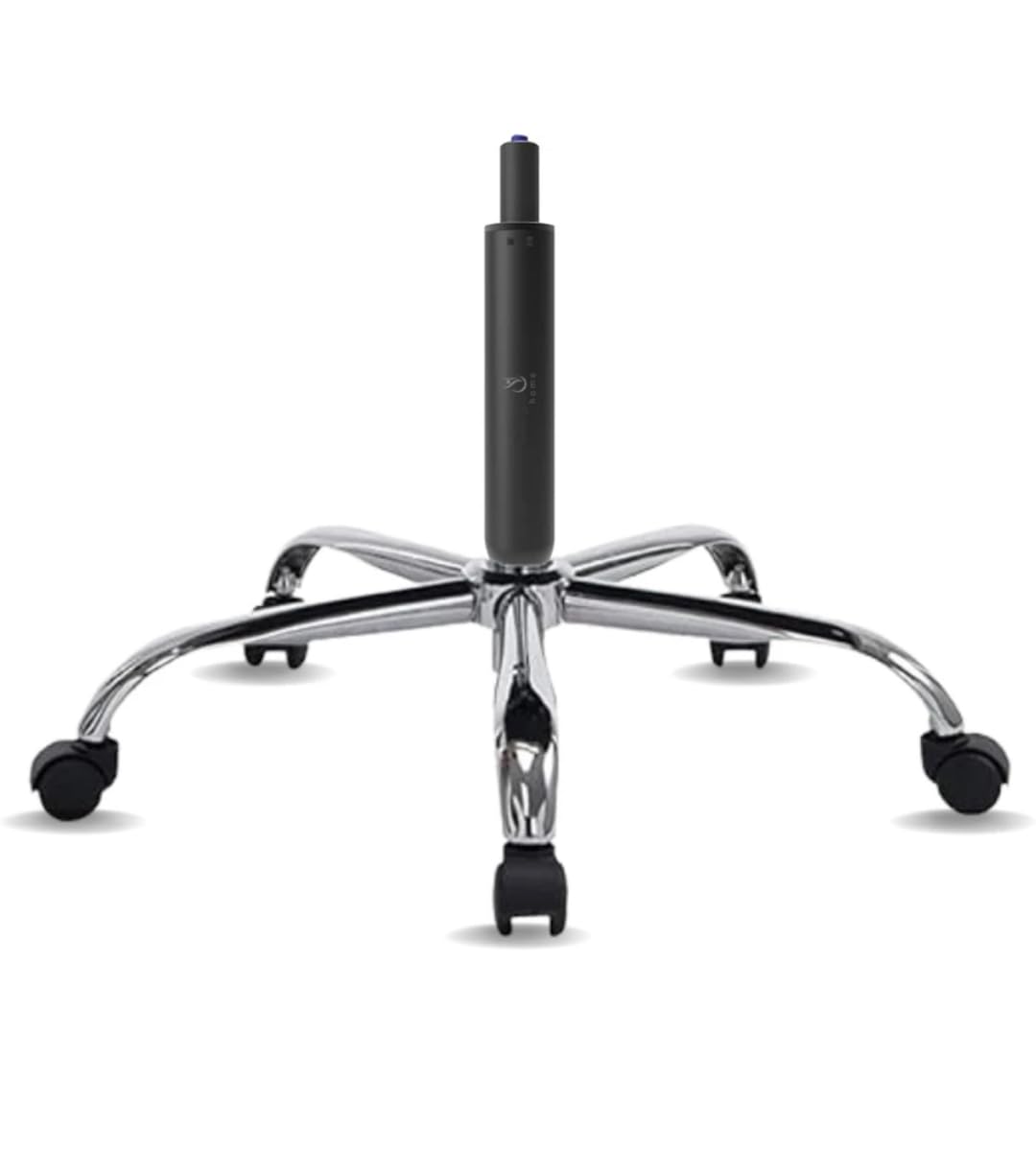 Dergo home Metal Heavy Duty Chair Base and Push Back, Class 4 Gas Lift Hydraulic, 15 inch, Silver, 140 cm