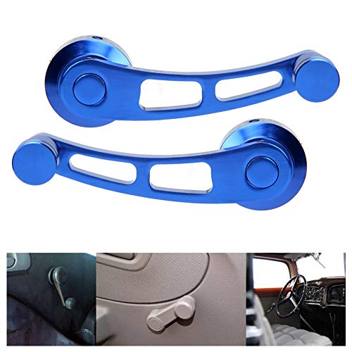 Image of 2Pcs Window Crank, Alloy Window Handle Riser Winder Crank Handle Fit for Car(Blue)