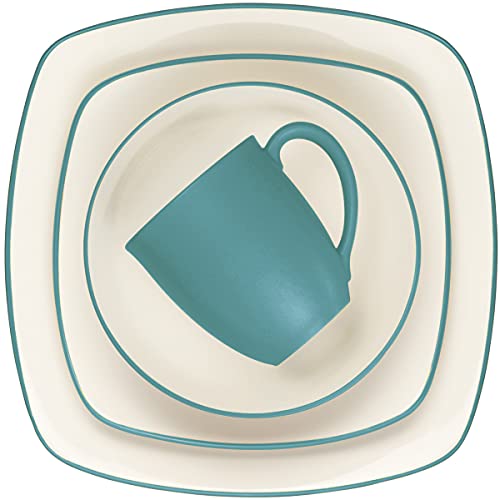Noritake Colorwave Turquoise 4-Piece Place Setting, Square Shape #TOP4